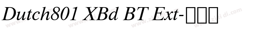 Dutch801 XBd BT Ext字体转换